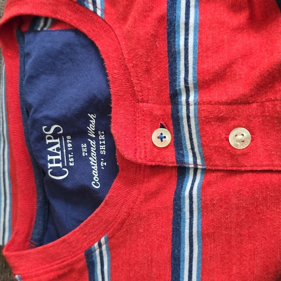 CHAPS BRAND MENS SHORT SLEEVES HENLEY TEE-SHIRTS BUNDLE OF 2 SIZE LARGE - Picture 4 of 16